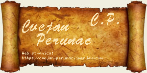 Cvejan Perunac vizit kartica